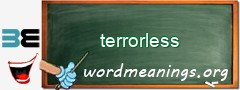 WordMeaning blackboard for terrorless